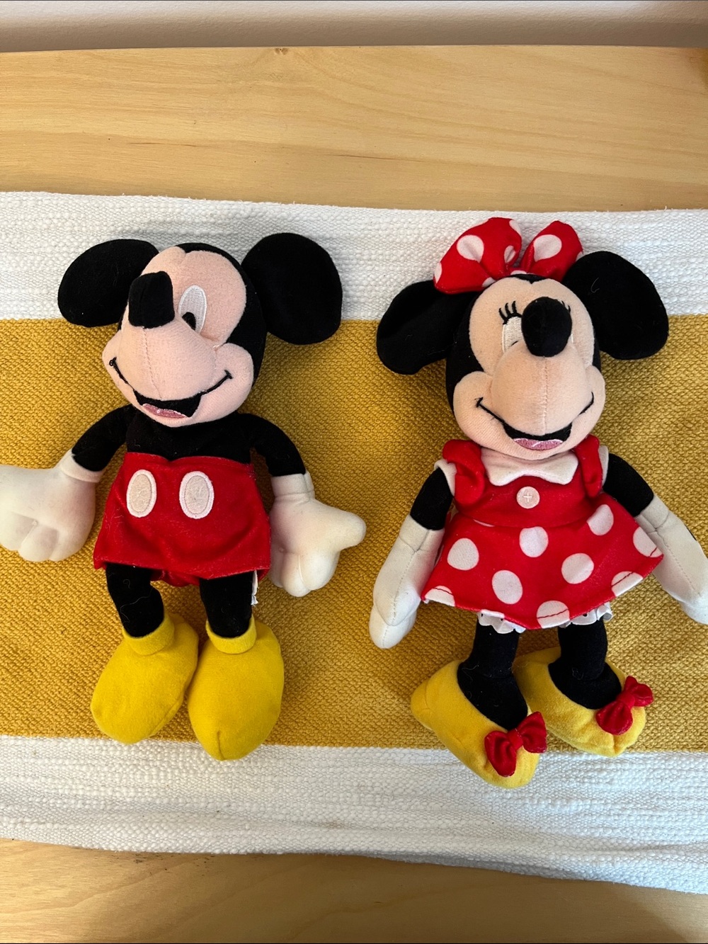 Disney Mickey and Minnie Plush Pair Beanbag vintage